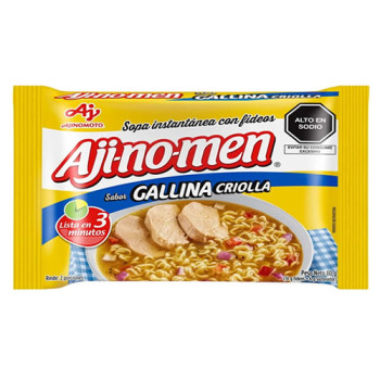AJINOMEN NOODLE  INSTANT CREOLE HEN SOUP , BAG X 80 GR