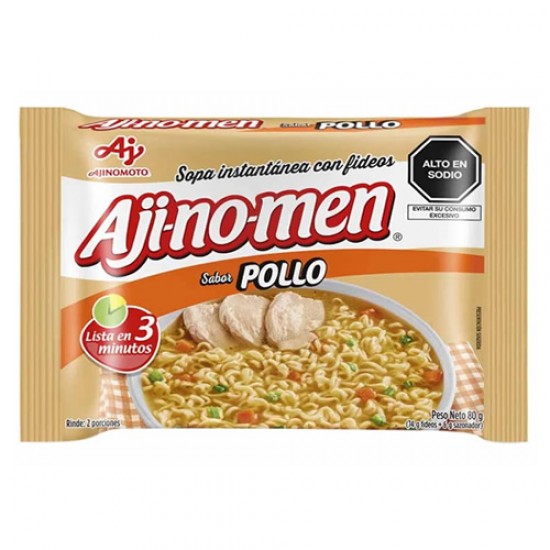 AJINOMEN - NOODLE CHICKEN INSTANT SOUP , BAG X 80 GR