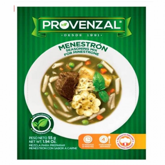 PROVENZAL - SEASONING FOR MINESTRONE SOUP DISH , SACHET X 55 GR