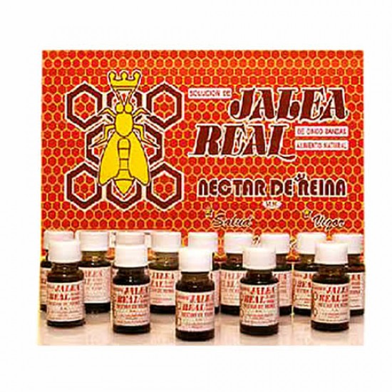 NECTAR DE REINA - PERUVIAN NATURAL ROYAL JELLY - BOX OF X 14 SMALL FLASK ( 8 ML )