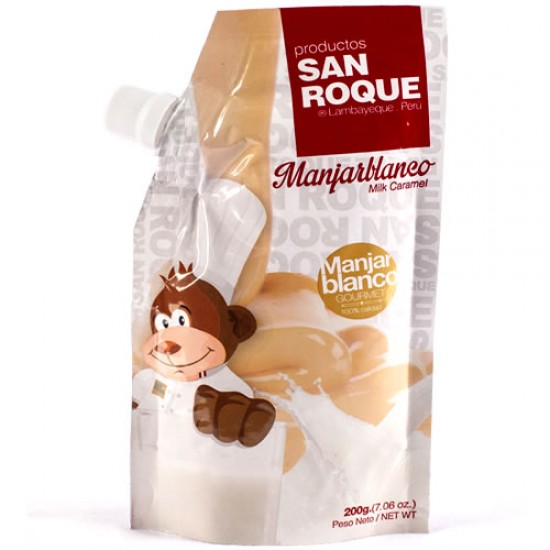 SAN ROQUE - PERUVIAN CLASSIC BLANCMANGE 100% PURE MILK - DOYPACK X 200 GR