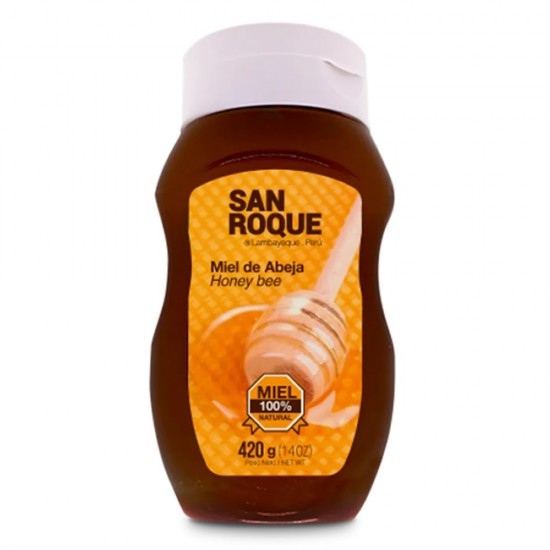 SAN ROQUE - PERUVIAN HONEY BEE SYRUP, BOTTLE X 420 GR
