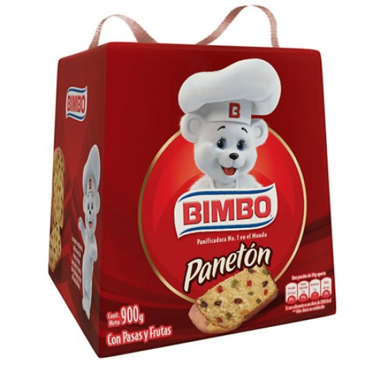 BIMBO - PERUVIAN PANETON FRUITCAKE , BOX OF 900 GR