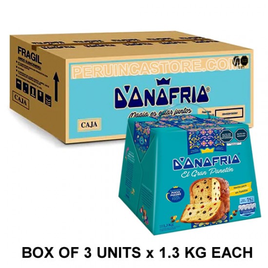 DONOFRIO - PANETON FRUITCAKE , BOX OF  3 BOXES X 1.3 KG EACH BOX