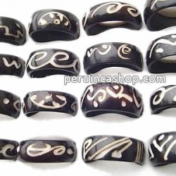 WHOLESALE TAGUA RINGS PAINTED AND ENGRAVED IMAGES 
