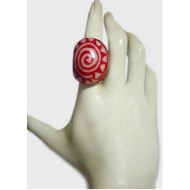 WHOLESALE TAGUA BEADS RINGS TYPE ANIMAL PRINT RESINED 