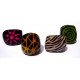 WHOLESALE TAGUA BEADS RINGS  TYPE ANIMAL PRINT RESINED 