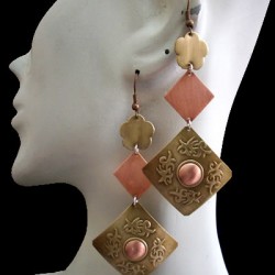 WHOLESALE PERUVIAN 3 METALS EARRINGS - VARIED IMAGES