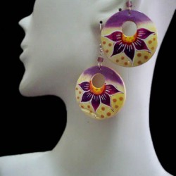WHOLESALE INCA PERUVIAN BAMBOO EARRINGS - VARIED IMAGES
