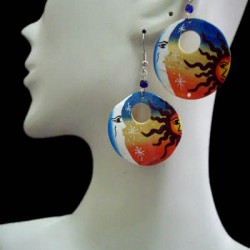 WHOLESALE INCA PERUVIAN BAMBOO EARRINGS - VARIED IMAGES