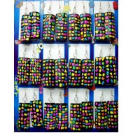 WHOLESALE PERUVIAN BAMBOO EARRINGS VARIED COLORS