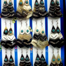 WHOLESALE INCA PERUVIAN BULL HORN EARRING VARIED IMAGES