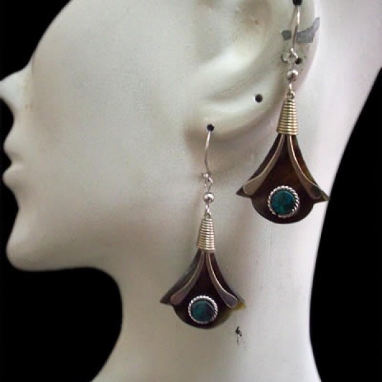 WHOLESALE INCA PERUVIAN BULL HORN EARRING VARIED IMAGES WHOLESALE INCA PERUVIAN BULL HORN EARRING VARIED IMAGES