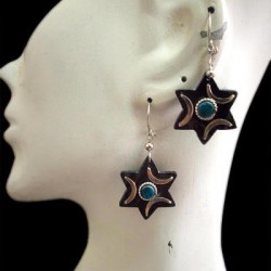 WHOLESALE INCA PERUVIAN BULL HORN EARRING VARIED IMAGES