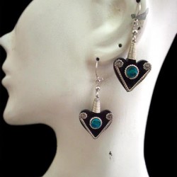 WHOLESALE INCA PERUVIAN BULL HORN EARRING VARIED IMAGES