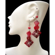 WHOLESALE BULL HORN EARRINGS MODEL SQUARE PERU