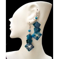 WHOLESALE BULL HORN EARRINGS MODEL SQUARE PERU