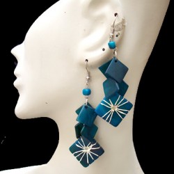 WHOLESALE BULL HORN EARRINGS MODEL SQUARE PERU
