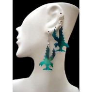 WHOLESALE BULL HORN EARRINGS ANIMAL IMAGES PERU