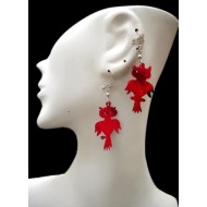 WHOLESALE BULL HORN EARRINGS ANIMAL IMAGES PERU