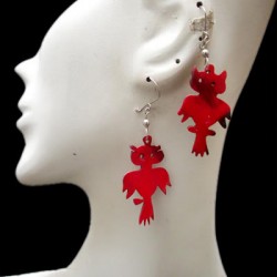 WHOLESALE BULL HORN EARRINGS ANIMAL IMAGES PERU