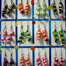 WHOLESALE INCA PERUVIAN CANE ARROW EARRINGS - SPIRAL MODEL