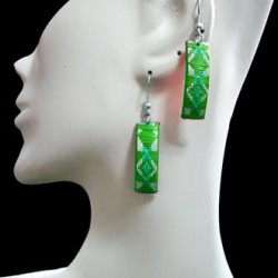 WHOLESALE INCA PERUVIAN CANE ARROW EARRINGS - MULTICOLOR