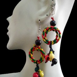 WHOLESALE INCA PERUVIAN CANE ARROW EARRINGS - VARIED COLORS