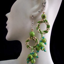 WHOLESALE INCA PERUVIAN CANE ARROW EARRINGS - VARIED COLORS