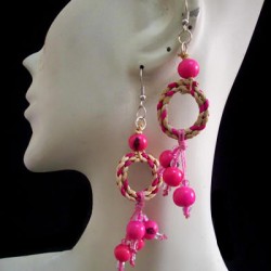 WHOLESALE INCA PERUVIAN CANE ARROW EARRINGS - VARIED COLORS