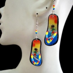 WHOLESALE PERUVIAN CERAMIC EARRINGS SANDALS IMAGES