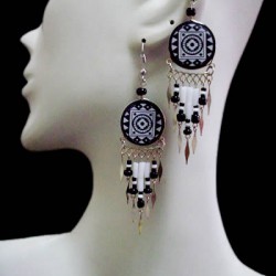WHOLESALE PERUVIAN CERAMIC EARRINGS - INCA IMAGES