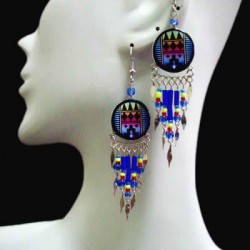 WHOLESALE PERUVIAN CERAMIC EARRINGS - INCA IMAGES