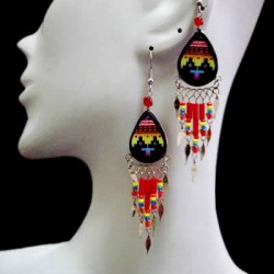 WHOLESALE PERUVIAN CERAMIC EARRINGS - INCA IMAGES
