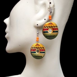 WHOLESALE PERUVIAN CERAMIC EARRINGS - INCA IMAGES