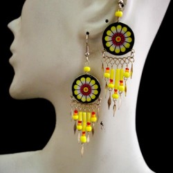 WHOLESALE INCA PERUVIAN CERAMIC EARRINGS