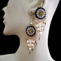WHOLESALE INCA PERUVIAN CERAMIC EARRINGS