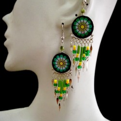 WHOLESALE INCA PERUVIAN CERAMIC EARRINGS