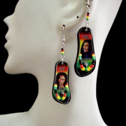 WHOLESALE PERUVIAN RASTA CERAMIC EARRINGS SANDALS IMAGES