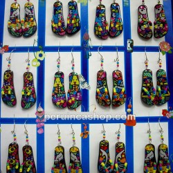 WHOLESALE INCA PERUVIAN CERAMIC EARRINGS SANDALS IMAGES
