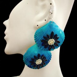 WHOLESALE INCA PERUVIAN MARINE SHELLS EARRINGS - VARIED COLORS