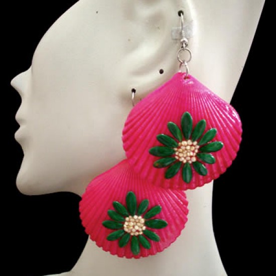 WHOLESALE INCA PERUVIAN MARINE SHELLS EARRINGS - VARIED COLORS WHOLESALE INCA PERUVIAN MARINE SHELLS EARRINGS - VARIED COLORS
