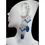 WHOLESALE INCA PERUVIAN QUARTZ STONE EARRINGS  VARIED MODELS AND COLORS