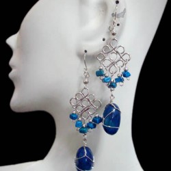 WHOLESALE INCA PERUVIAN QUARTZ STONE EARRINGS  VARIED MODELS AND COLORS