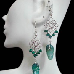 WHOLESALE INCA PERUVIAN QUARTZ STONE EARRINGS  VARIED MODELS AND COLORS