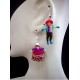 WHOLESALE INCA EARRINGS IMAGE "CHOLITOS" MADE OF ANDEAN FABRIC WHOLESALE INCA EARRINGS IMAGE "CHOLITOS" MADE OF ANDEAN FABRIC