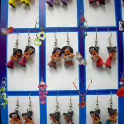 WHOLESALE INCA ANDEAN EARRINGS IMAGE "WITCHES" MADE OF DUROPOX