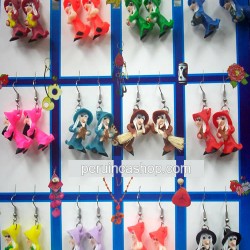 WHOLESALE INCA ANDEAN EARRINGS IMAGE "WITCHES" MADE OF DUROPOX