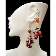 WHOLESALE HUAYRURO SEEDS EARRINGS WITH BAMBOO