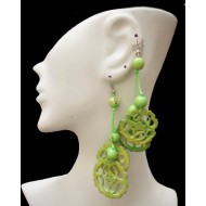 BONE AND AZAID SEEDS EARRINGS PERU